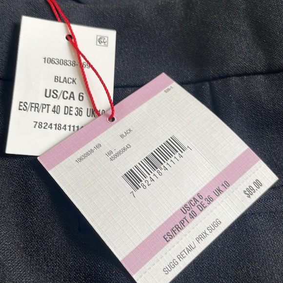 ANNE KLEIN Tapered Black Slacks - Picture 4 of 4